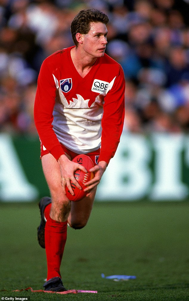 Justin (pictured), who played AFL football for both Sydney and Hawthorn, died by suicide three years ago this month, at the age of 45