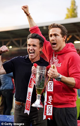 Reynolds (right) and McElhenney (left) are targeting a fourth successive promotion