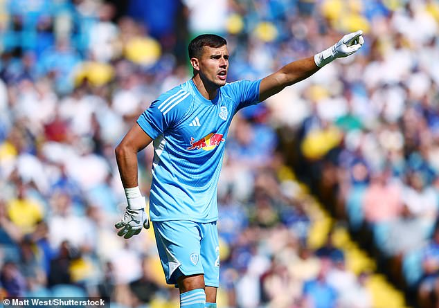 Leeds Goalkeeper Karl Darlow Looked Sharp During The First 45 Minutes As He Made Two Saves