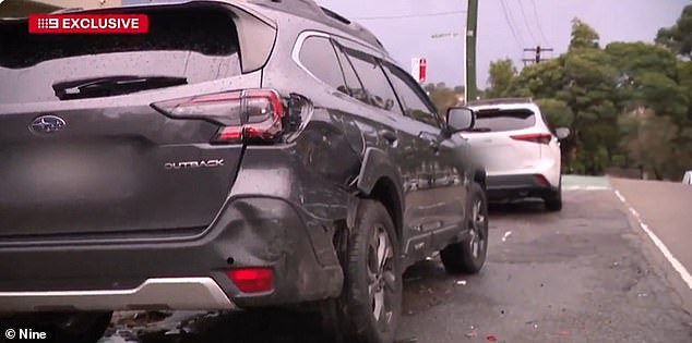Vision From Channel Nine Shows The Damage To Another Vehicle After Hooper's Ute Was Involved In The Alleged Accident Last Thursday Night
