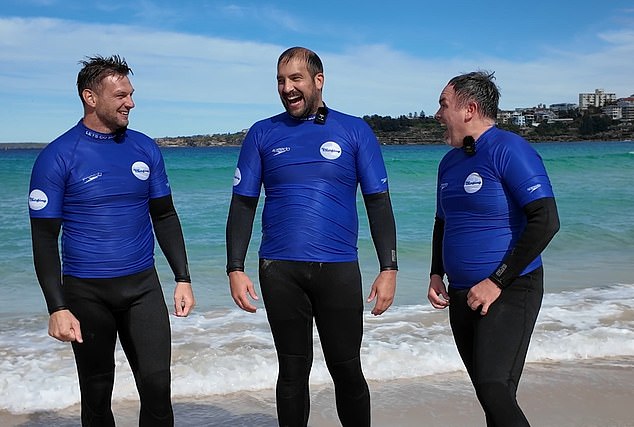Lions No 10 Dan Biggar (Left) Came Along As We Donned Our Wetsuits And Surfed At Bondi Beach
