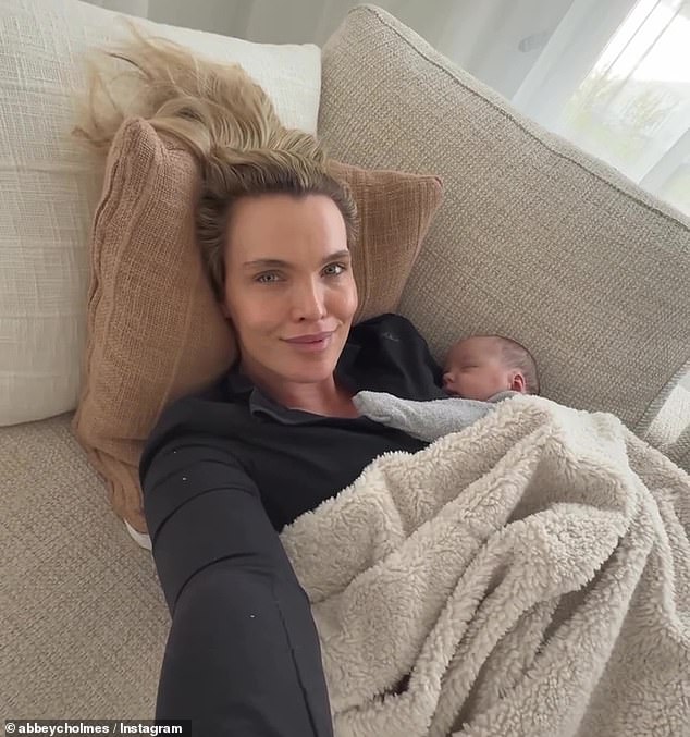 Holmes, 34, And Her Husband, Former Hawthorn And Gold Coast Player Keegan Brooksby, Welcomed Their First Baby, Brax, On June 6