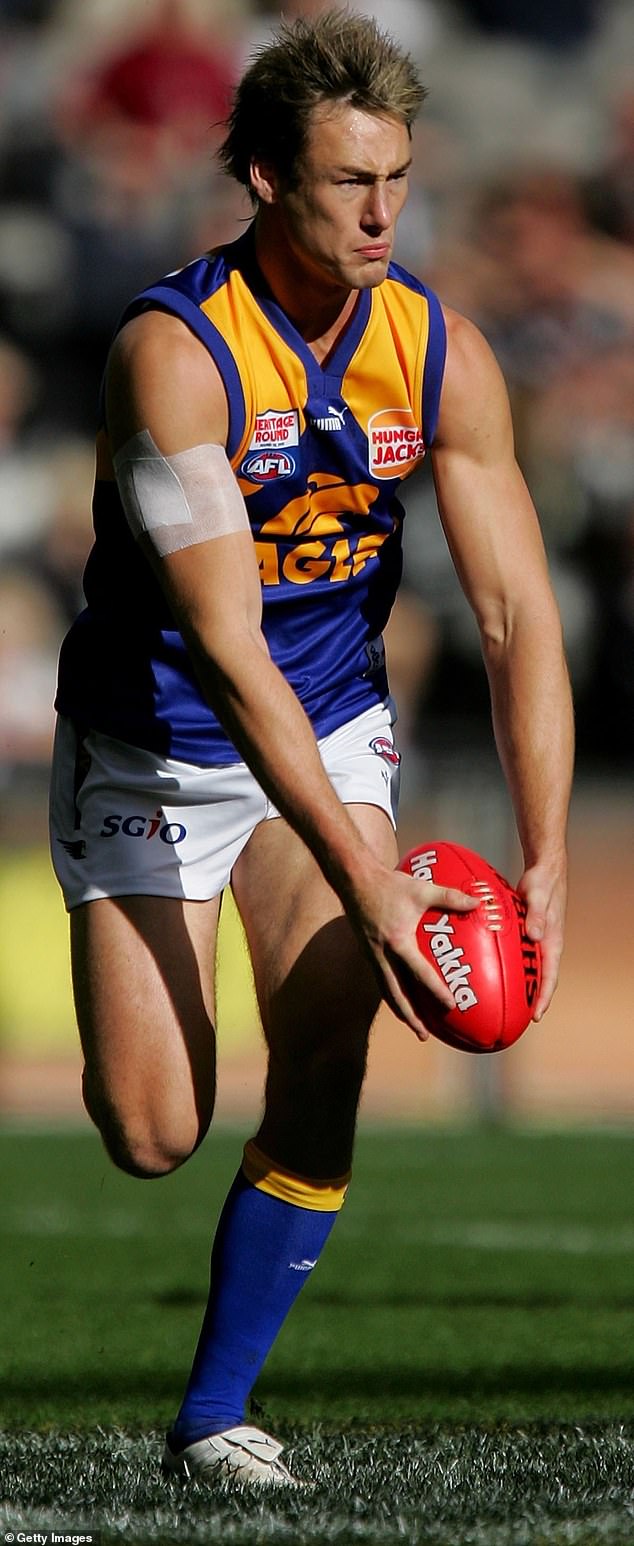 Star Swingman Hunter (Pictured In Action Against Collingwood) Played 151 Games For The Eagles From 2000 To 2009