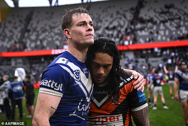 It Came As Lachlan Galvin (Left, Pictured With Jarome Luai) Returned To Take On His Old Club After His Controversial Exit Mid-Way Through The Season