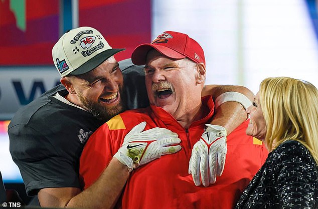 Andy Reid, Pictured With Travis Kelce (Left), Eased To The Top Of Our Dailymail+ Power List