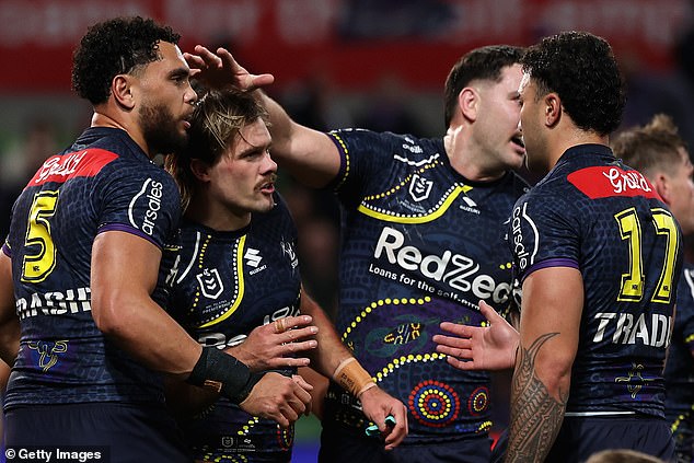 Melbourne Storm Players, Wearing Their Indigenous Round Jersey, Shut Out The Controversy To Beat The Brisbane Broncos 22-2.