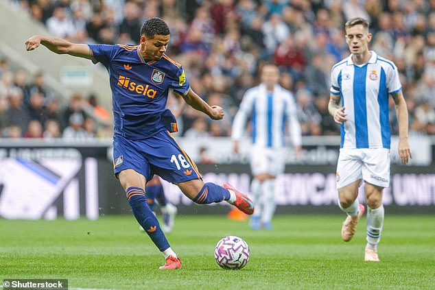 William Osula Led The Line In Newcastle's 2-2 Draw With Espanyol On Friday Night With Isak Not Involved Due To Ongoing Speculation