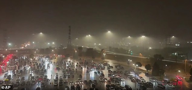 Heavy Rains And Flooding Outside The Milwaukee Brewers' Stadium On Saturday Night
