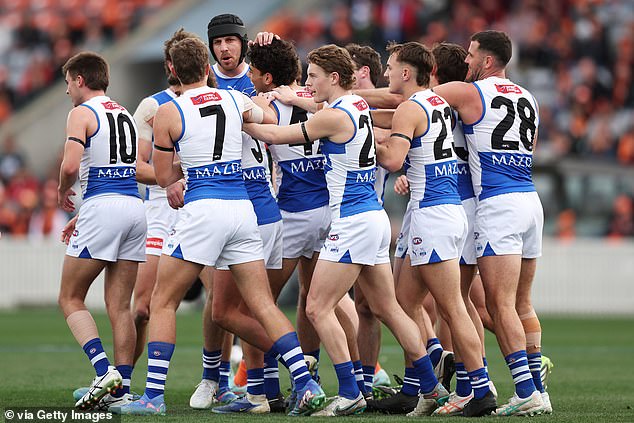 The Youngster Booted Three Goals During The Kangaroos 54-Point Defeat By Gws Giants