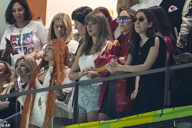 Swift Was Pictured With Ice Spice And Two Of The Members Of The Band Haim At The Super Bowl