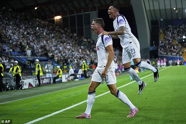 Spurs Defender Micky Van De Ven Put Tottenham In Control With A Goal Just Before Half Time