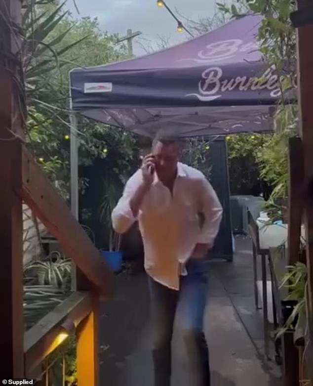 Carey Is Pictured In A Still From The Video, Which Left Him Furious Over Allegations He'd Had A 'Toilet Tryst' With A Woman Just Before The Footage Was Taken