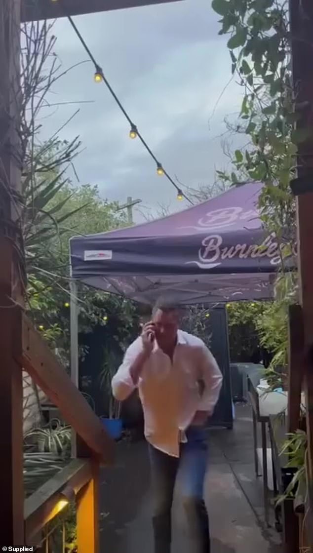 Carey Is Pictured In A Still From The Video, Which Left Him Furious Over Allegations He'd Had A 'Toilet Tryst' With A Woman Just Before The Footage Was Taken