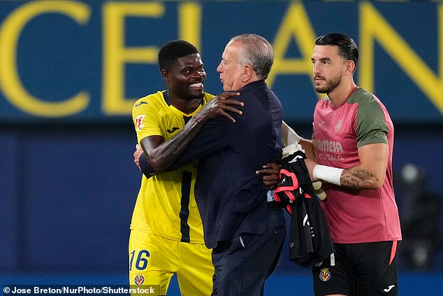 Roig Was Pictured Embracing The 32-Year-Old Former Arsenal Midfielder After Friday's Game