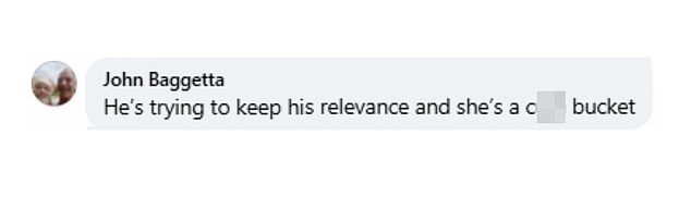 The Harvey Brunswick Leschenault Football Club Allegedly Fined Baggetta $500 For Breaching Social Media Rules Before Public Pressure Resulted In His Dismissal Over The Comment (Pictured)