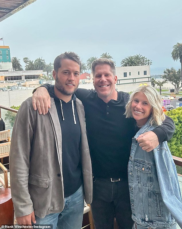 Winchester (Center) Is Also Friends With Kelly's Husband, La Rams Quarterback Matthew (Left)
