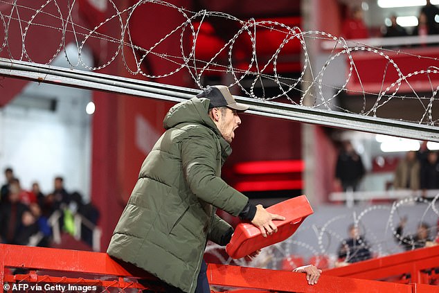 Seats Were Torn Up And Thrown While Video Footage Showed Several Had Been Set On Fire