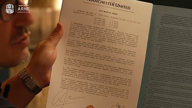 In one contract, Keane was granted a £1million-per-year signing bonus and entitled to 20 return flights to Cork per year