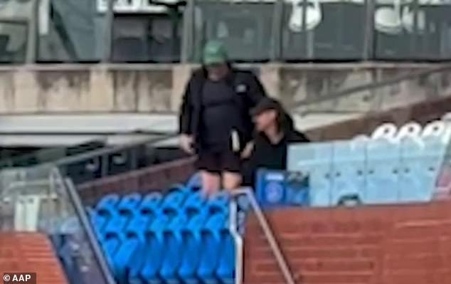 Naismith was asked to leave Whitten Oval by Bulldogs assistant Daniel Pratt - and reportedly did so without incident