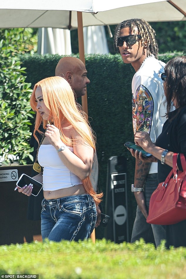 She was spotted with Overtime Elite basketball player Diamant Blazi in Los Angeles on Monday