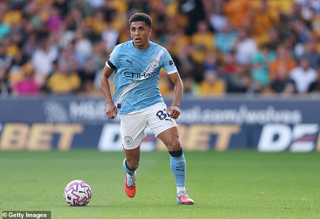 Manchester City's English defender Rico Lewis was among those to register assists last week