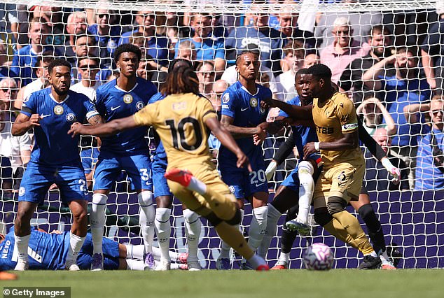 A blistering free kick by England international Eberechi Eze was wiped out on a technicality