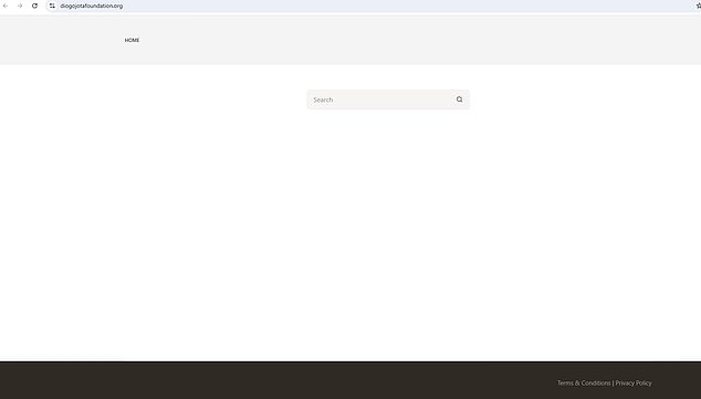 But as of Friday morning, after reports of the website, the domain shows a blank page