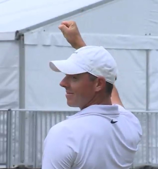 The Norhtern Irishman could scarcely believe his luck after pulling off the shot combo