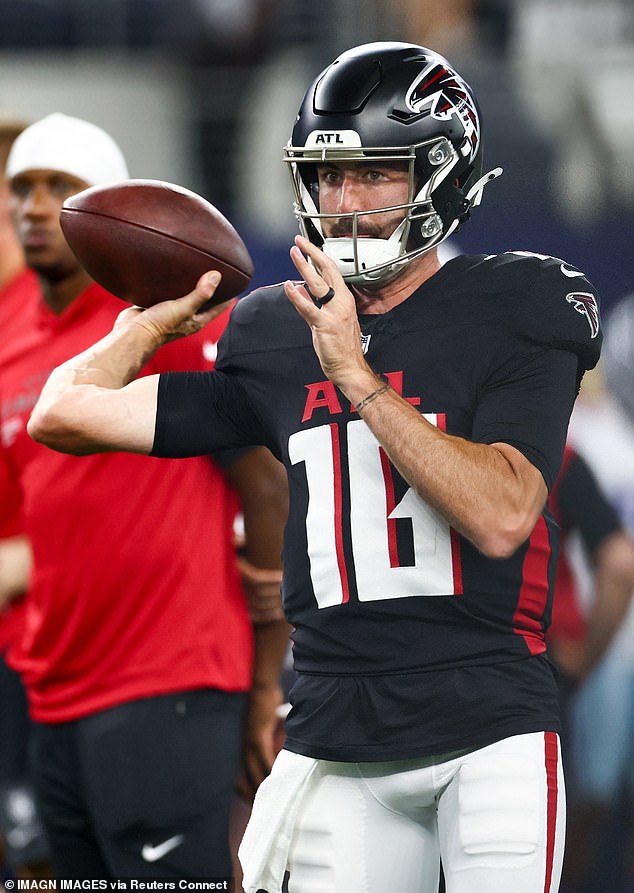 Now-Former Falcons Qb Ben Dinucci Warms Up Before A Preseason Game Against Dallas