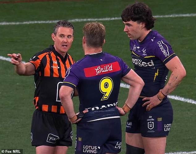 Referee Adam Gee (Pictured Left) Felt Grant Anderson's (Right) Antics Were Unnecessary, With The Bulldogs Awarded A Penalty Which Stunned Footy Fans