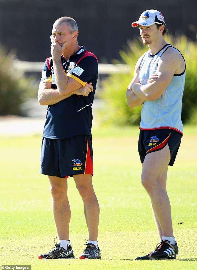 Patrick Dangerfield (Right) Is Pictured With His Then-Coach At The Adelaide Crows, Phil Walsh