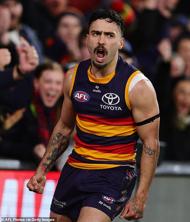 Adelaide Star Izak Rankine (Pictured) Is Facing A Lengthy Suspension For Allegedly Directing An Anti-Gay Slur At An Opponent In The Crows' Match Against Collingwood