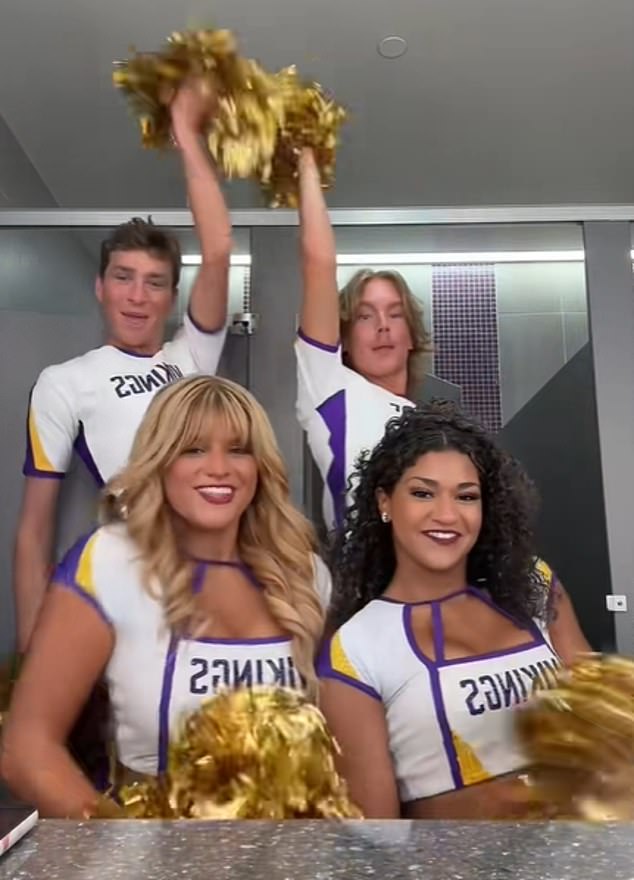 Blaze Shiek And Louie Conn Danced In The Same Bathroom As Their Female Colleagues In A New Video From The Minnesota Vikings Cheeleading Group