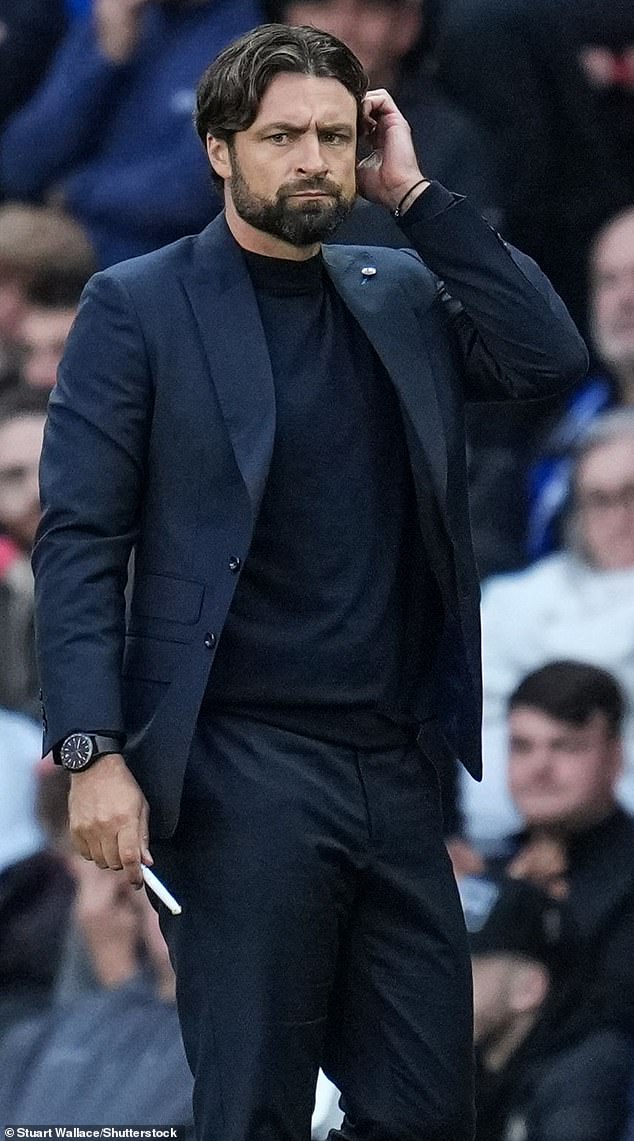 Rangers Manager Russell Martin Looks On Concerned From The Sidelines At Ibrox