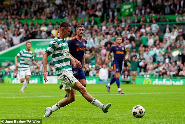 Johnny Kenny Scores For Celtic In The Pre-Season Match With Newcastle In July