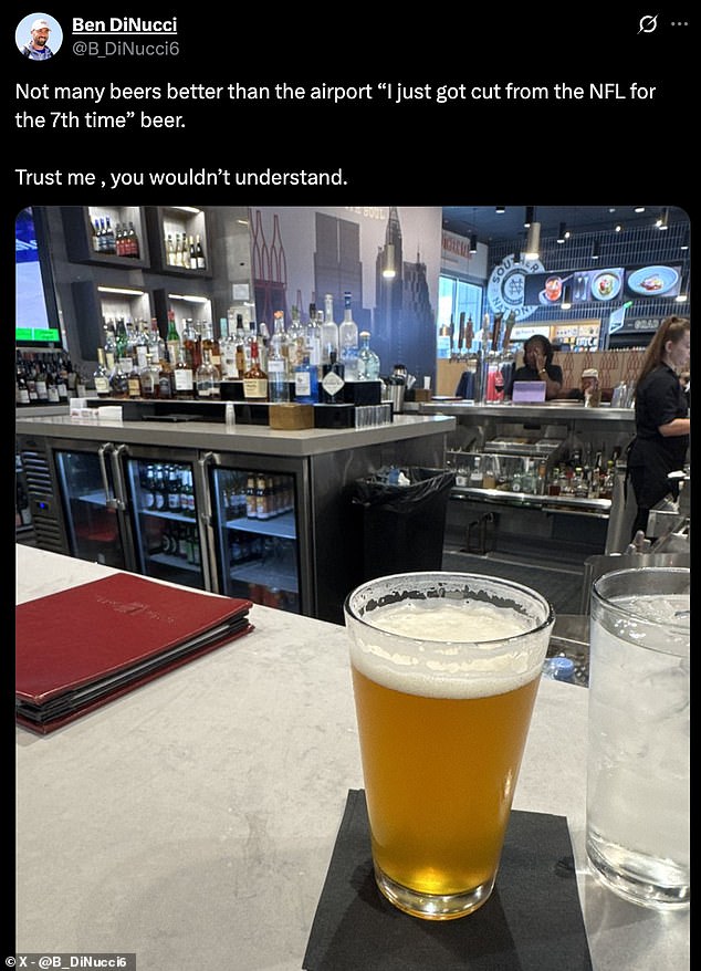 Ben Dinucci Recommends Enjoying A Beer In The Airport After Being Cut By An Nfl Team