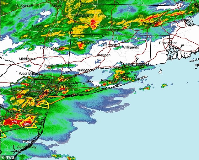 A slow-moving front and surge of moisture from the Gulf is bringing the heavy rainfall to the Northeast. AccuWeather warned that flooding is expected from New York City and Philadelphia to Baltimore and Washington, DC