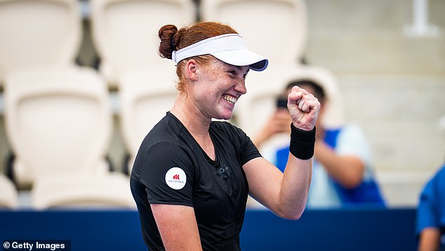 The 30-year-old was beaten by Germany's Ella Seidel in