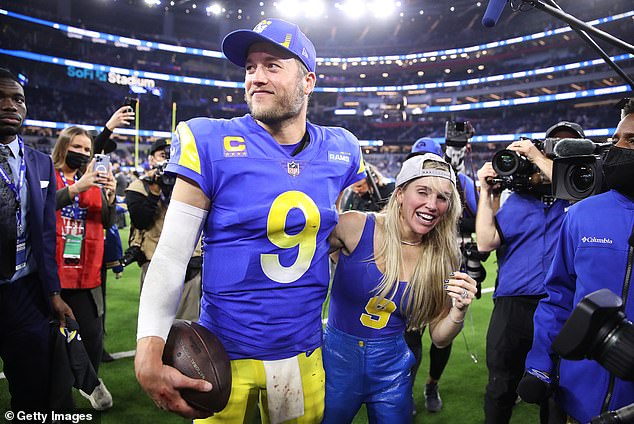 Los Angeles Rams Quarterback Matthew Stafford, Pictured With Wife Kelly, Topped The List