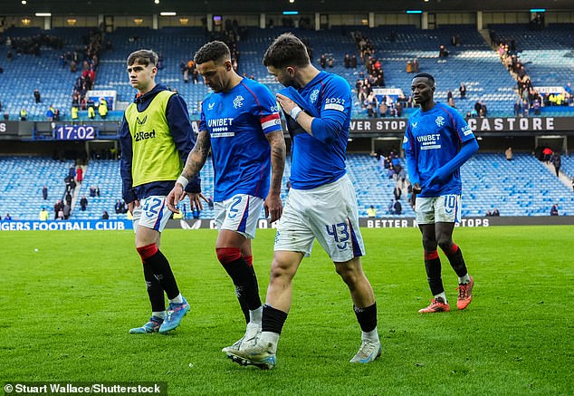 Rangers Stars Raskin And Tavernier Troop Off After A Home Defeat To Motherwell Last Season