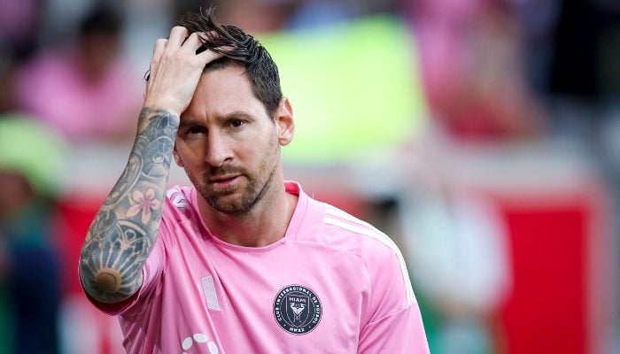 Lionel Messi Of Inter Miami Cf During Warm Ups Before The Start Of The Major League Soccer Match Against New York Red Bulls And At Sports Illustrated Stadium On July 19, 2025 In Harrison, New Jersey, Us.— Afp