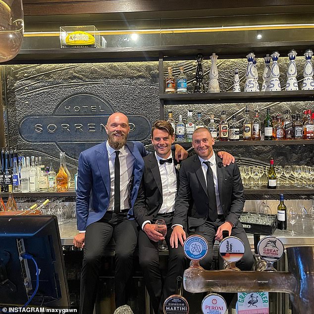 Melbourne Skipper Max Gawn (Left) Uploaded This Photo Of Him With Simon Goodwin (Right) At The Hotel Sorrento