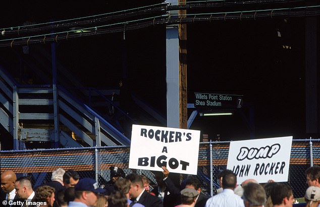 Mets Fans Protest At The 7 Train Station Outside Shea Stadium Before A Game In June Of 2000