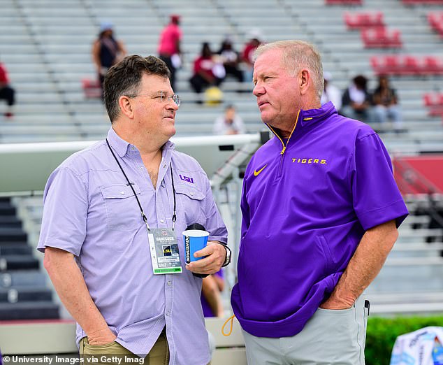 Lsu Ad Scott Woodward (L) Paid The Second-Highest Coach Buyout Ever To Fire Brian Kelly (R)