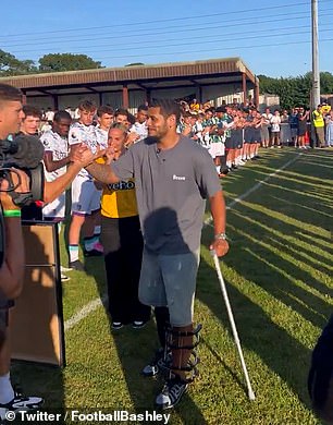 He Received A Guard Of Honour As He Walked Out Onto The Field At The Game
