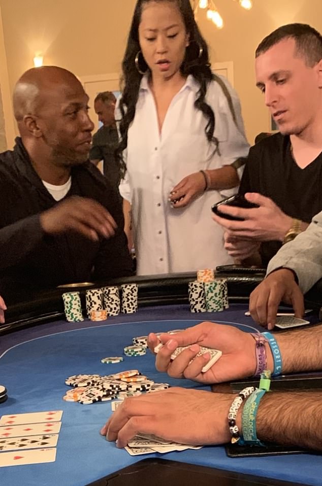 Dailymail.com Obtained A Picture Showing Billups (Left) At A Poker Table In 2019 Alongside Two Alleged Co-Conspirators; Sophia Wei (Middle) And Saul Becher (Behind Wei)