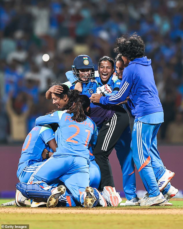 Indian Players Celebrate After Pulling Off The Greatest Run Chase In History To Beat The Aussies