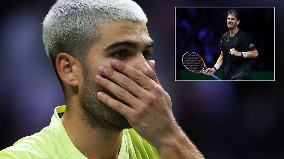 Carlos Alcaraz Was Seen Arguing With His Coach During His Paris Masters Defeat To Cameron Norrie On Tuesday Night - And The World No 1 Has Now Opened Up On The Incident Following His Shock Loss In The French Capital