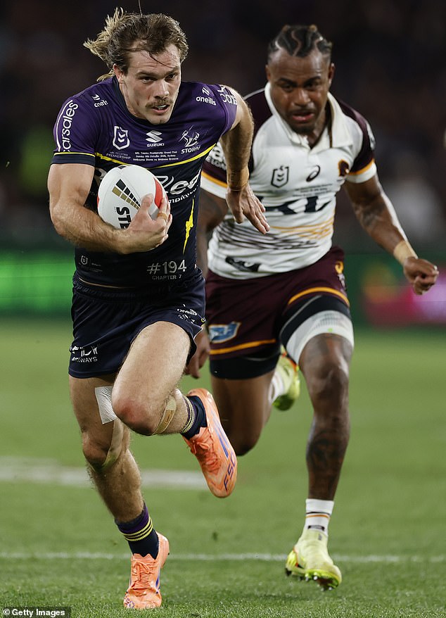 Ryan Papenhuyzen Has Stunned Footy Fans After Quitting The Melbourne Storm To Consider His Playing Future (Pictured, In The 2025 Grand Final Against The Broncos)