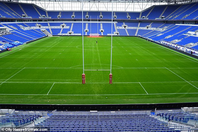 Everton's Hill Dickinson Stadium Has Swapped Football Posts For Rugby Posts This Weekend